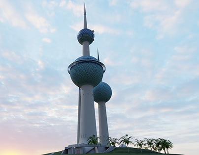 Kuwait Towers 3D model & visualization