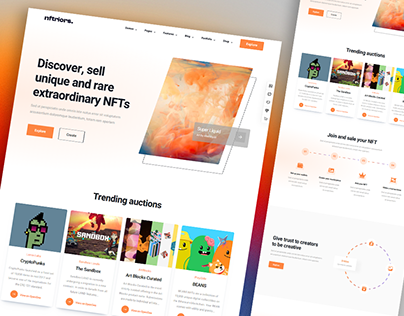 NFT Landing Page Design, UI Design, Website Design