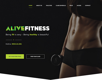 Alive Fitness homepage