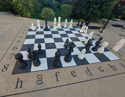 Large chess located on the ground