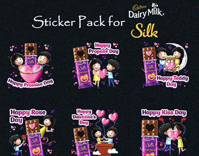 Sticker Pack "Cadbury Silk" / Bobble app
