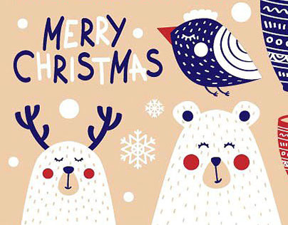 Christmas cards, elements & patterns (FREE)