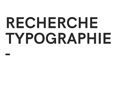 recherche de typographie