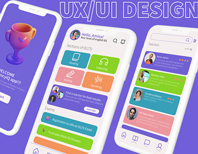 Project thumbnail - UX/UI design app | IELTS PREP APP