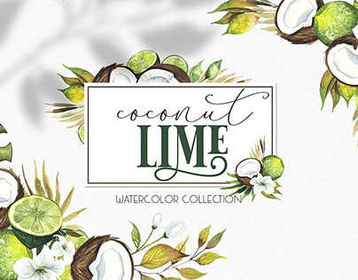Watercolor Coconut Lime collection