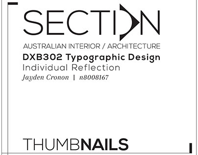 DXB302 Typographic Design - Project 2 Thumbnails