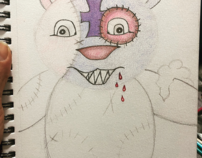 Teddy bear, wip art, sketch, drawing