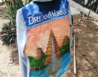 Dreamworks "Road to El Dorado" denim shirt art