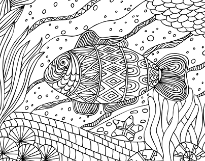 Coloring for adults, antistress coloring page