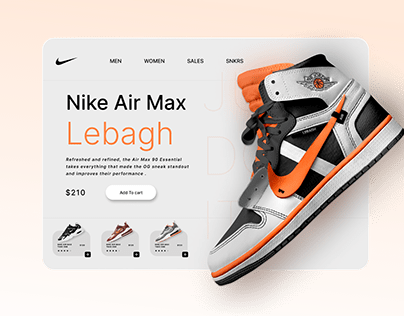 Nike Shoe Website Landing page