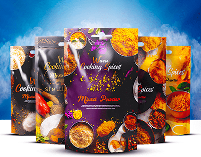 Cooking spices, Mix Powder Packaging and Label Design