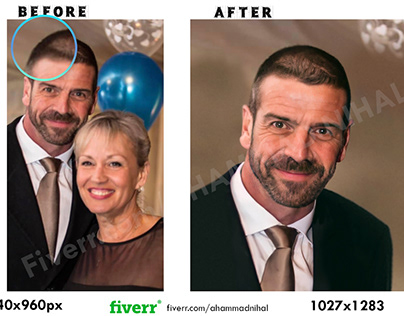 sharpening Retouching ,removing people from photo