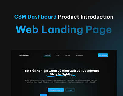 CSM Dashboard Product Introduction Web Design
