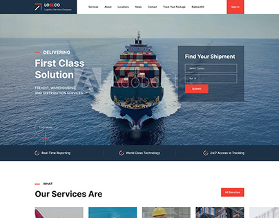 Landing Page for Logistics Company