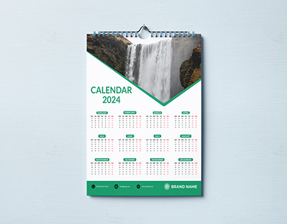 Wall Calendar Design (Single Page)