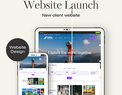 Travel Agency Website Design focusing on UI/UX design