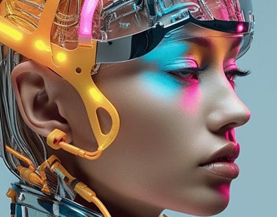 Cyborgs Neon Fashion I Midjourney