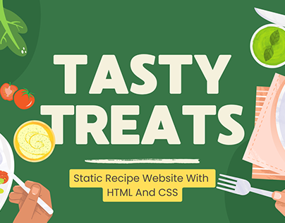 Project thumbnail - Tasty Treats - Static website with CSS and HTML