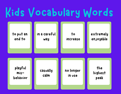 Kids Vocabulary Words