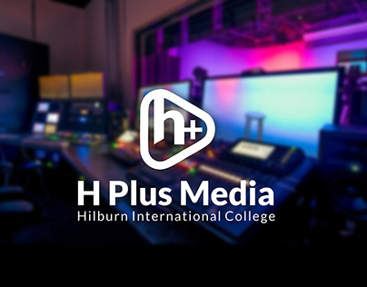 H plus Media Logo Design