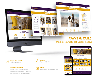 Paws & Tails - responsive website