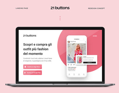 21 Buttons - Landing Page Redesign