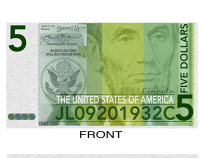 US Five Dollar Bill Reimagined