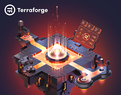 Terraforge.io - website with hot lava and animations