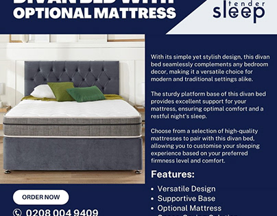 Divan Bed With Opptional Mattress