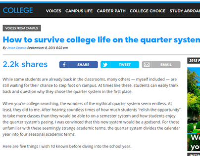 How to survive college life on the quarter system