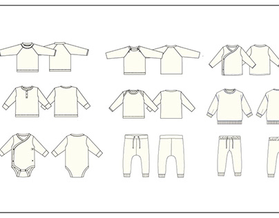 Flat Sketches for Kidswear