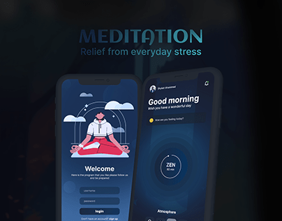 Demo Ui/Ux Design for a Meditation App
