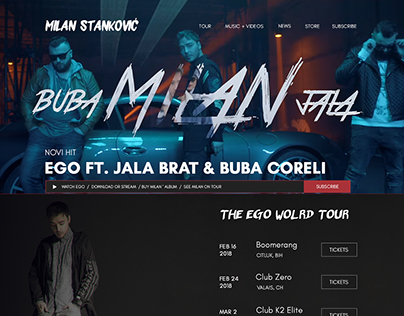 Website for Serbian Pop Singer Milan Stankovic