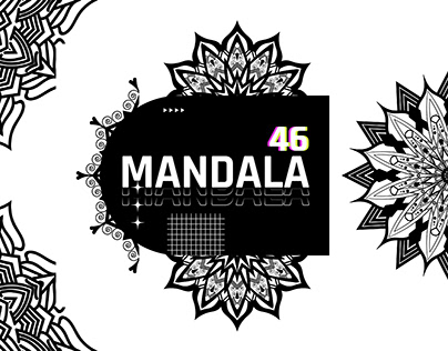 46 BLACK & WHITE MANDALA ILLUSTRATION DESIGN