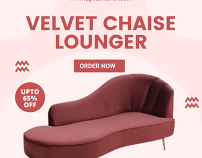Styx Velvet Chaise Lounger