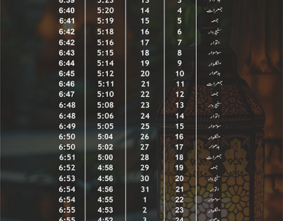 Project thumbnail - Ramadan Timing Chart