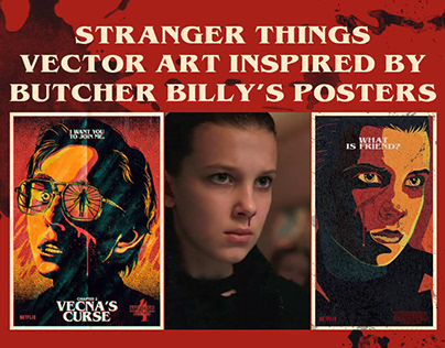 Stranger Things vector art inspired by Butcher Billy