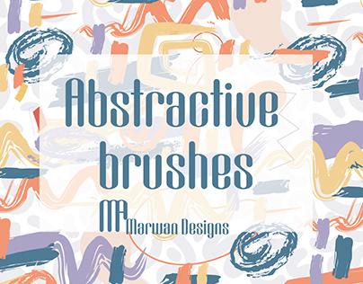 Abstractive brushes Seamless pattern
