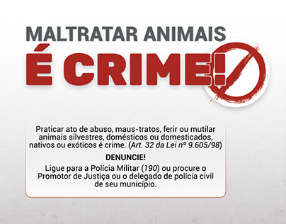 Campanha contra maus tratos aos animais - MPPA