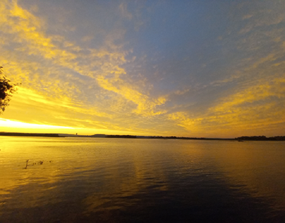 Volga, sunset.
