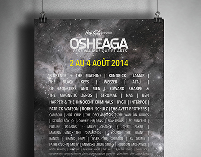 Affiche du festival Osheaga