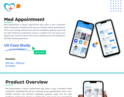 Project thumbnail - Med Appointment case study for Doctor Appoinment App