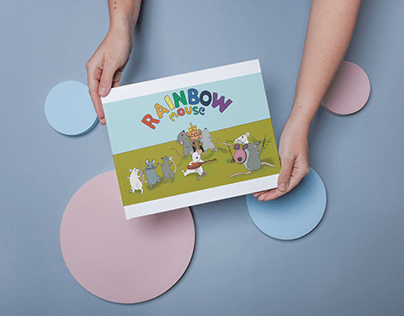 Children book illustration-Rainbow mouse