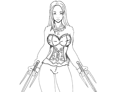 Kiera (Thief-Assassin) Character Design WIP