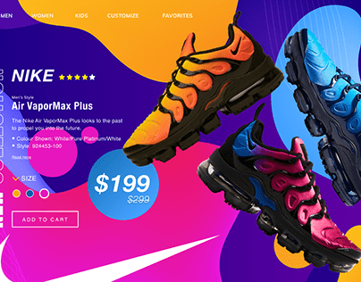 NIKE AIR VAPORMAX PLUS WEB DESIGN