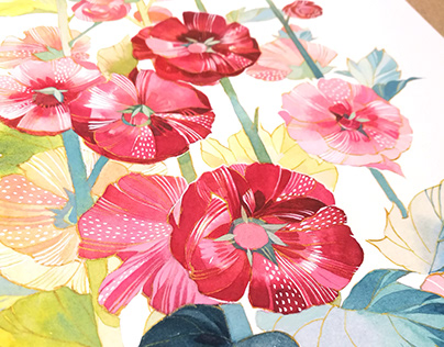 floral design:Hollyhock