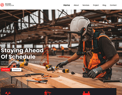 A Construction Website Landing Page