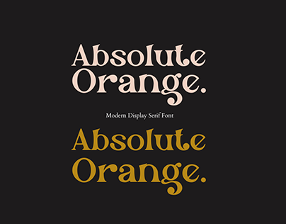 Absolute Orange Modern Display Serif Font