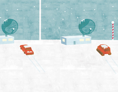 North Pole Station Illustration