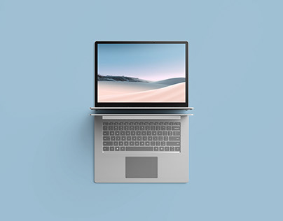 Top View Surface Laptop 3 Mockup